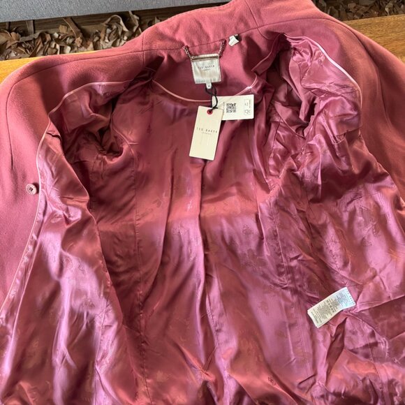 NWT Ted Baker London ROSESS Coat, Ted Size 0 (small) rose pink colour - Picture 11 of 14